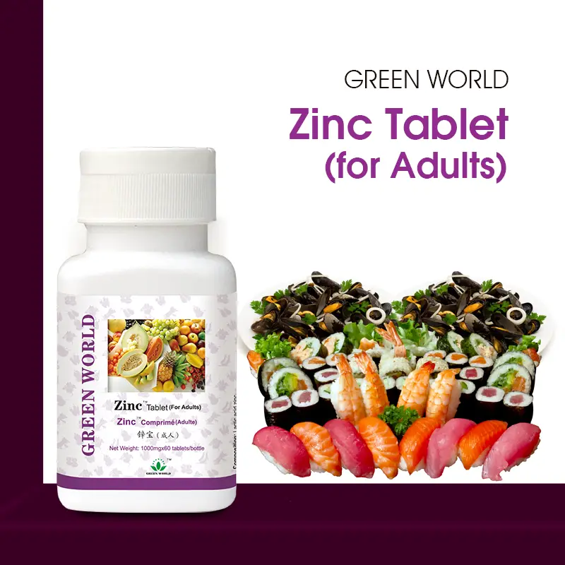 Zinc Tablet For Adults Green World 8129